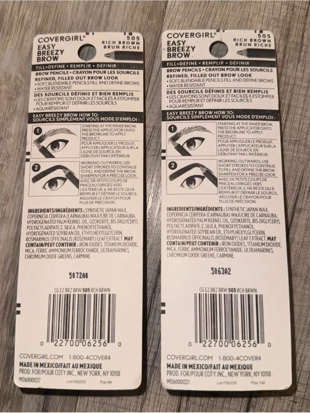 COVERGIRL Easy Breezy Brow Brow Pencil Packaging — Rich Brown 2pk